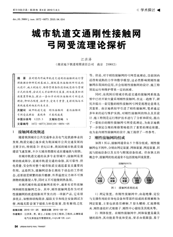 【期刊推荐】城市轨道交通刚性接触网弓网受流理论探析