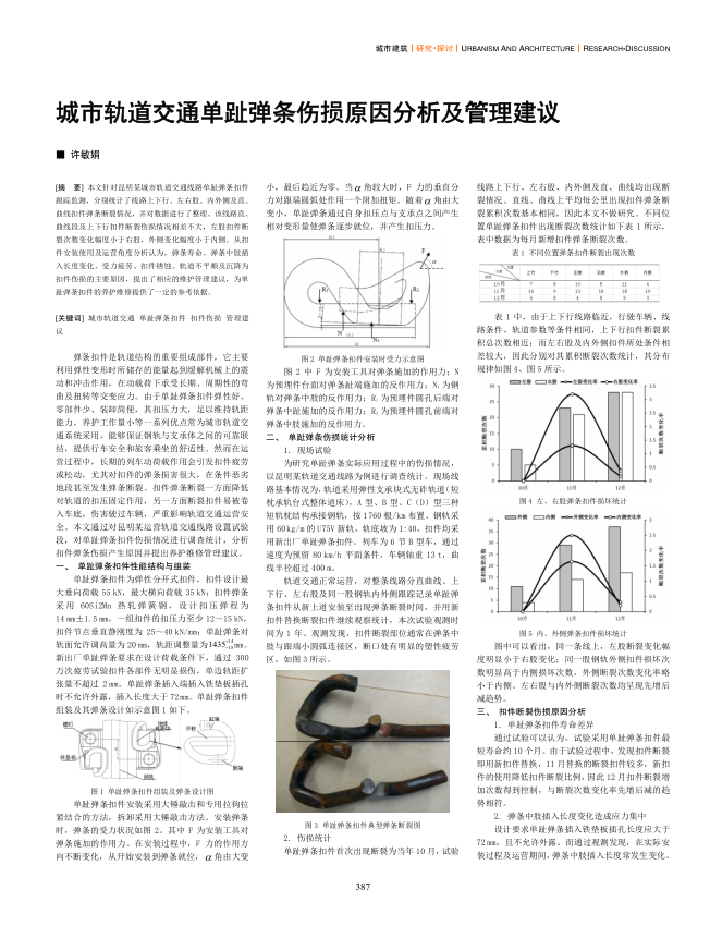 【期刊推荐】城市轨道交通单趾弹条伤损原因分析及管理建议